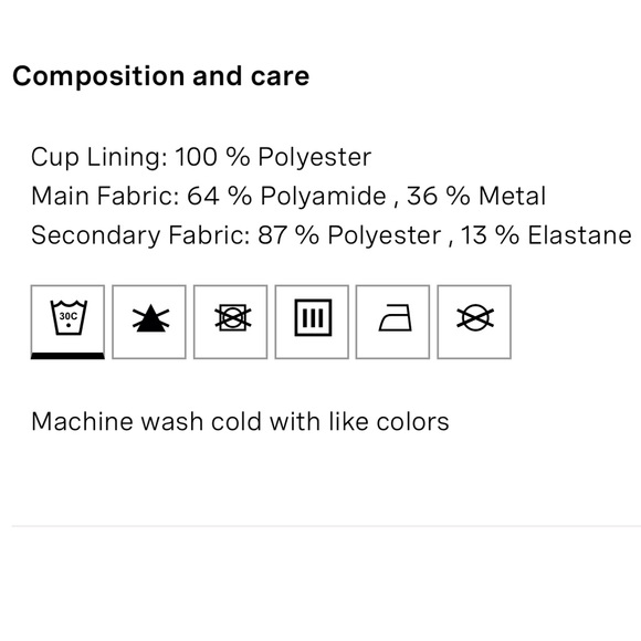 NWT Calzedonia purple fairy violet sparkly medium bikini top - Picture 11 of 15